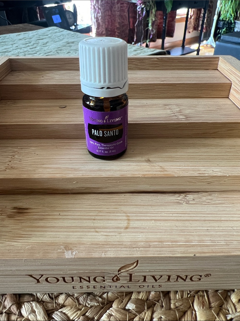 Young Living Palo Santo Small Bottle with Purple Label and White Cap